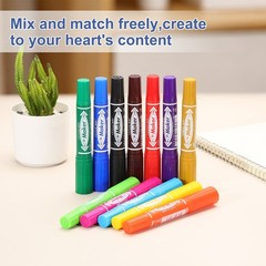 Broad & Fine Tip Markers, 8Pcs Oil-Based Markers Highlighter, Black