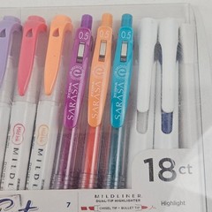 Zebra Goal Planning Set 18 Ct Midliners Sarasa Clip Blen Retractable NIP