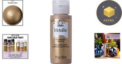 Metallic Acrylic Paint 2 oz – Sahara Gold, Perfect for Indoor & Outdoor Crafts