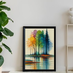 Paint by Numbers Kit for Adults Beginner,Rainbow Trees Adult Paint by Number