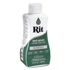 Rit Liquid Fabric Dye, 8-Ounce, Dark Green, 8 Fl Oz (Pack 8 Oz, Green