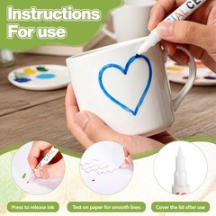 Marspark 10 Pcs Underglaze Colored Pen for 1 Count (Pack of 10), Multicolor