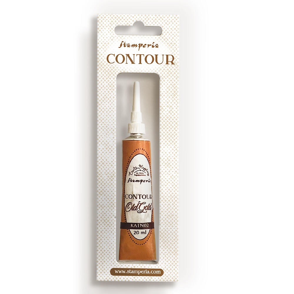 Stamperia CREATE HAPPINESS – CHRISTMAS PLUS – CONTOUR LINER – 20ML – OLD GOLD