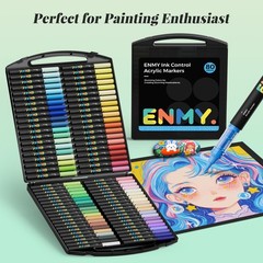 80 Colors Acrylic Paint Markers – Liquid Paint Pen for Fabric, Canvas, Rock & Wo