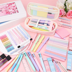 80Pcs Aesthetic School Supplies with Cute Pencil Case, 12 Pastel Highlighters, 4