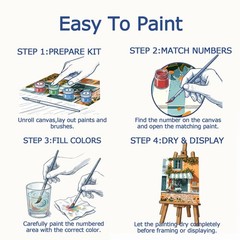Street Paint by Numbers Kit for Adults DIY City Canvas Art 16×20 Inches