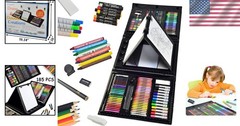 185-Piece Double Sided Trifold Easel Art Set for Kids – Portable Creativity