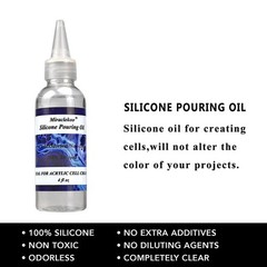 Silicone Pouring Oil Pure for 4 Ounce (Pack of 1), Clear