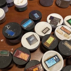 Thompson unleaded transparent enamel – large lot – various colors for metal work
