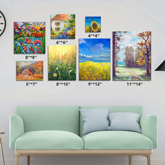 Canvases for Painting, 36 Pack Canvas Boards 4X4, 6X6, 8X8, 5X7, 8X10, 9X12, 11X