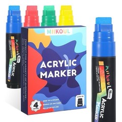 (2 Box 8 Pcs) 4 Jumbo Markers – Red, Yellow, Green, Blue – for Rock, Wood, Glass
