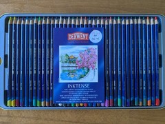 Derwent Inktense 36 Tin Set of Assorted Artists Colour Water-Soluble Ink Pencils