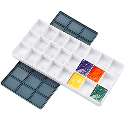 24 Paint Palette Plastic Paint Holder Watercolor Acrylic Paint Storage Travel