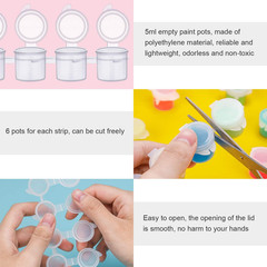 36 Pcs Empty Paint Pots, Small Paint Containers with Lids, Easy Open Acrylic Pai