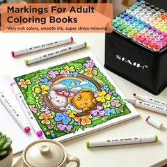 Alcohol Markers Fine Chisel – 101 Colors Dual Tip Coloring Markers for…
