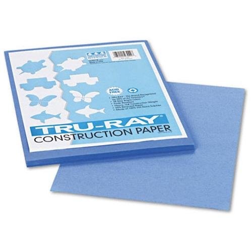 Tru-ray Sulphite Construction Paper – 12″ X 9″ – Blue (103022)