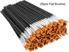 Flat And Round Paint Brushes Set,Pointed Flat Nylon Hair Brushes For Acrylic Oil