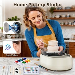 Pottery Wheel for Kids and Beginners – Upgraded with 6″ Grey