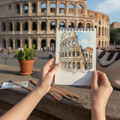 Drawing Travel Art Set – 60 Sheets 6 X 8 Inches Drawing Pad,16 Wood Colored Penc