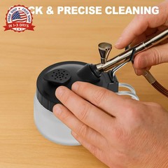Airbrush Cleaning Kit Spray Wash Cleaning Pot Stabilizer Jar Bottles Holder with