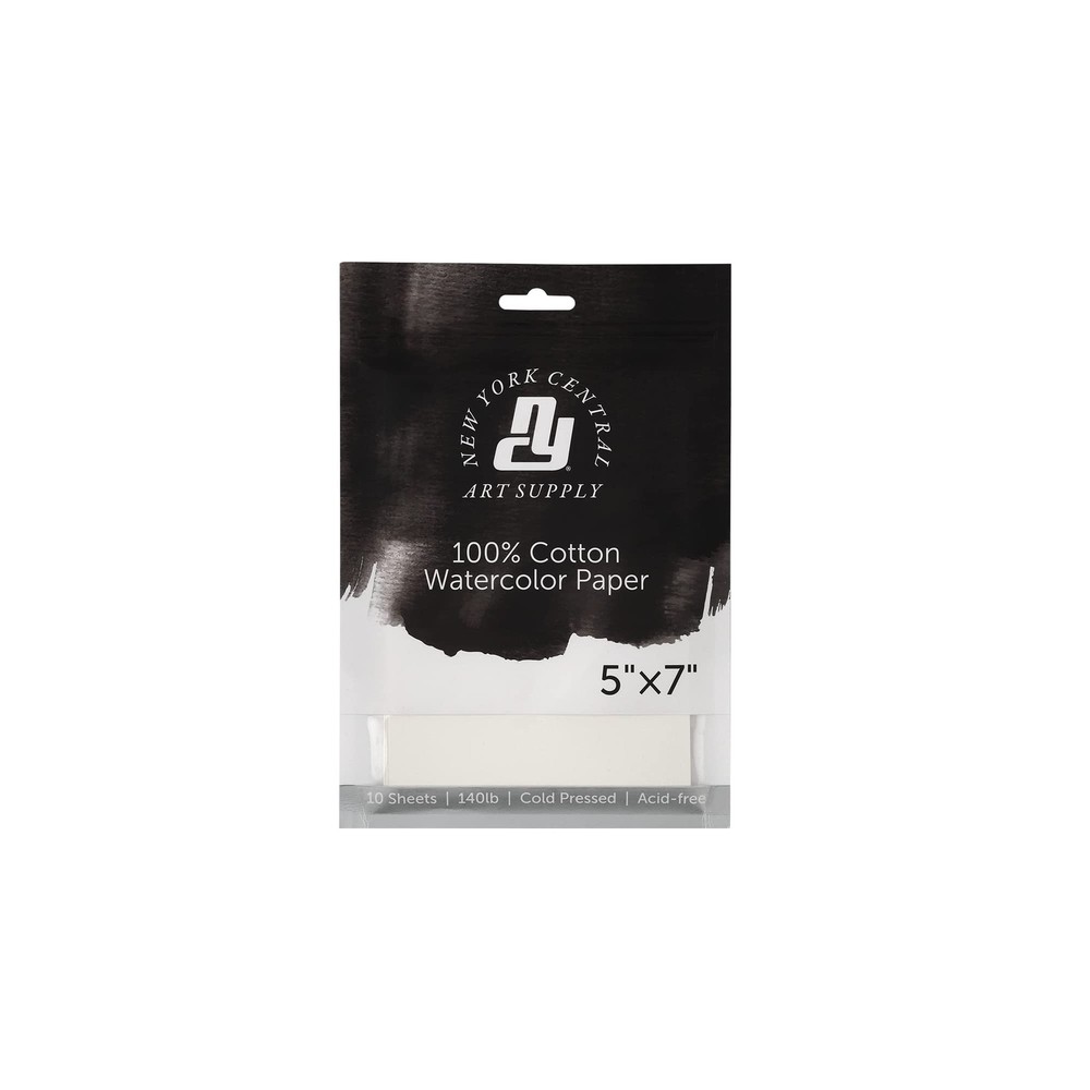 Watercolor Paper 5×7 Inch 140 lb Cold Press 100% Cotton White Pad 10 Sheets