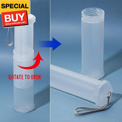 8 Pcs Extendable Plastic Brush Case Clear Paint Brush Tube Holder Storage Paintb