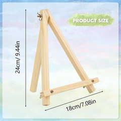 8 Pack 9 Inch Easel for Painting, Wooden Easel Stand for Sign Table Top Small Ar