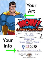 Comic Artist Sketch Cards – Blank Trading Cards 2.5″x 3.5″ – 32pt Thick/5 Cards