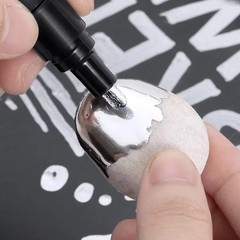 1/2pcs Mirror Chrome Marker Pen Silver Gold Reflective Paint DIY Art Car Craft