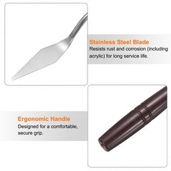 4pcs Painting Palette Knife 6.89″ Pointed Stainless Steel Blade, Red