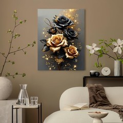 Diamond Painting Kits for Adults, Golden Rose 11.8X15.7inch(30X40cm), KM631-1