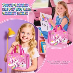 73PCS Unicorn Washable Markers Set with Glitter Pencil Case, Art Supplies and…