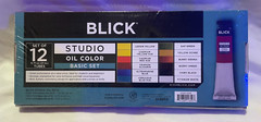 NEW DICK BLICK STUDIO OIL COLR 12 TUBE BASIC SET ~ .74 OZ EACH MADE IN ENGLAND