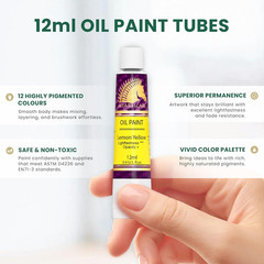 Myartscape Oil Paint Set, 12 Colors, 12 X 0.4 Fl Oz (12 Ml) Tubes, Lightfast Hea