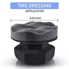 3 Pieces Tire Shine Applicator Tire Dressing Applicator Pads 4.33 Inch Gray