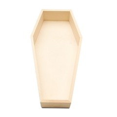 Deep Natural Wood Coffin Tray/Shelf 12”, Halloween Wall Decor/Party |Woodpeckers