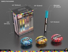 28 Southwestern Colors Acrylic Paint Pens Studio Color Series Markers Set 3mm…