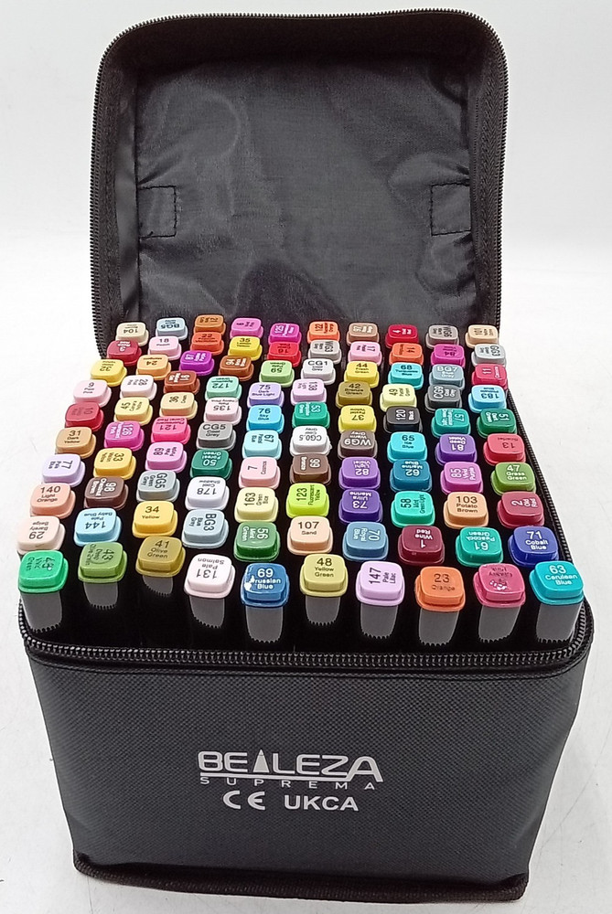 100 Colors Dual Tips Alcohol Markers Permanent Sketch Art Markers Pens Set