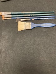 Lot Of 5 Jenkins Brushes-Blender-Mop-Flat-Filbert-Bright-7.5″ To 12″