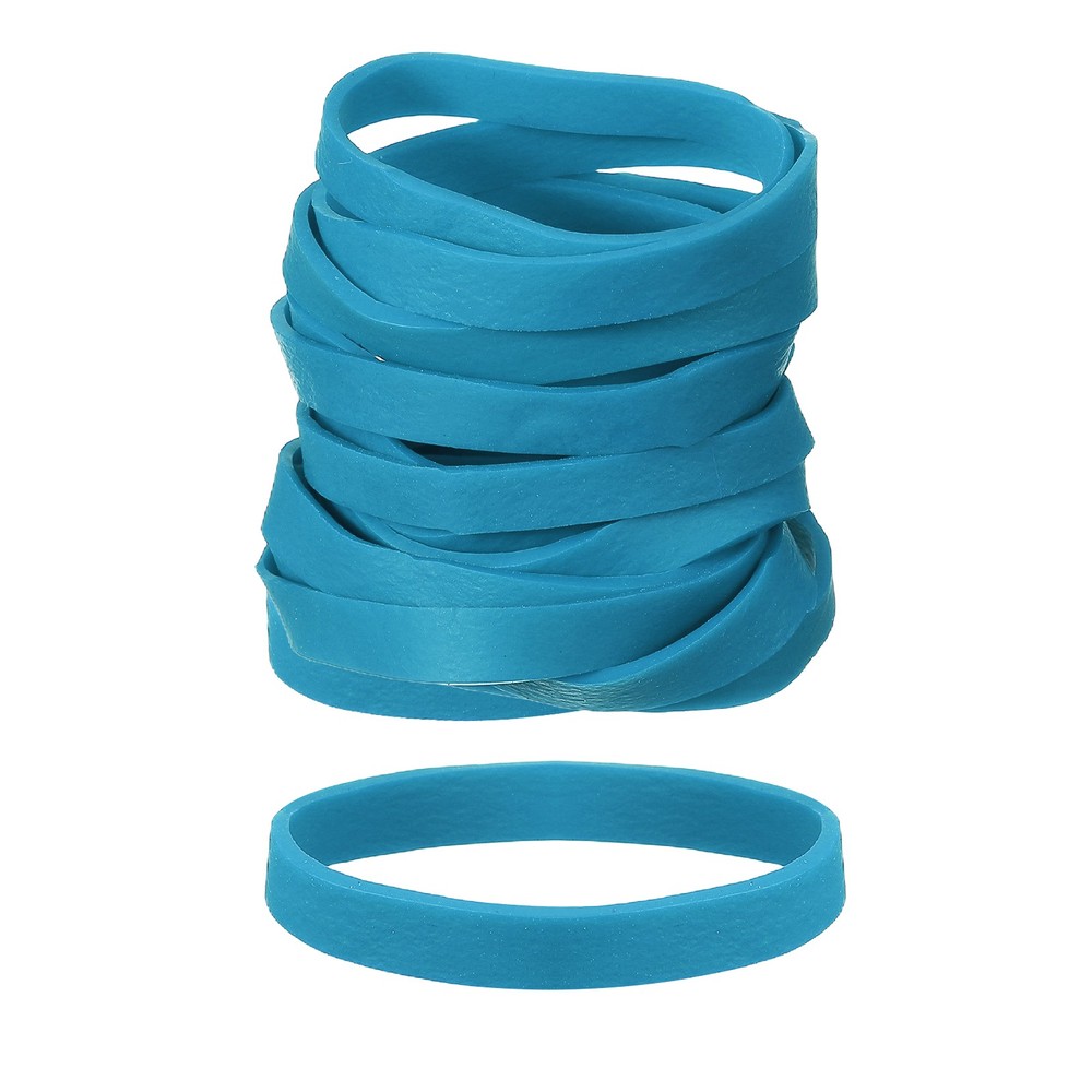 2.8″ x 1/3″ 50 Pcs Blue Heavy Duty Elastics Rubber Bands for File Folder
