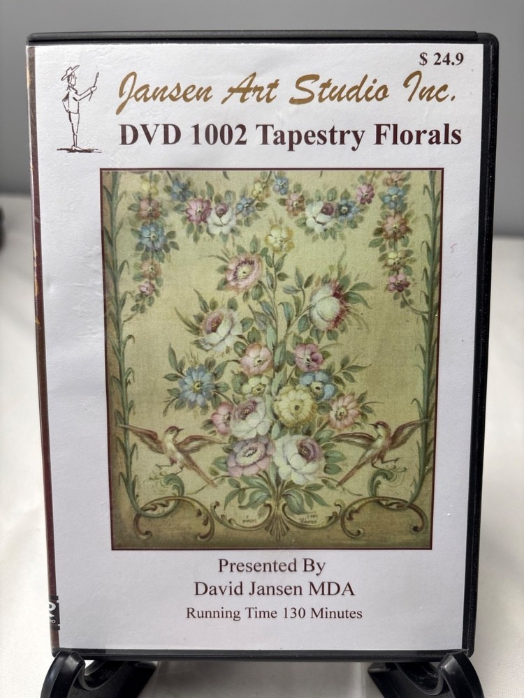 Jansen Art Studio DVD 1002 Tapestry Florals Painting Tutorial David Jansen