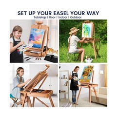 188Pcs All-in-One Art Painting Kit with French Easel, 96 Acrylic, Watercolor …