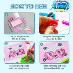 8PCS Diamond Art Painting Wax with Box Round DIY Wax Refills(23mm/0.9″, Blue)