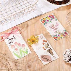 Prudiut 25 Sheets 300 GSM Deckled Edge Cotton Watercolor 2 x 3.5 inch, white