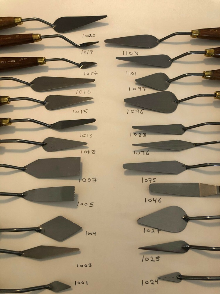 Wide Selection Artist Palette Knifes With Wooden Handle Please choose your model