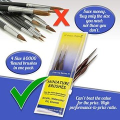 Micro Paint Brush Detail Set – Ultra Fine Tip Thin Paintbrush Assorted Styles