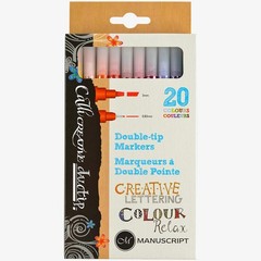 Manuscript Callicreative Duotip Markers – Assorted Colours (Pack of 20)