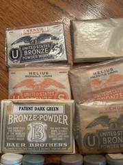 Vintage Bronze Powder LOT (24) colors, Luco, Venus, Helius, Baer Brothers