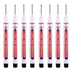 8Pcs/Set 20Mm Deep Hole Long Nib Head Markers for Metal Perforating Pen