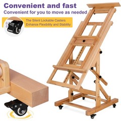 Movable Large H-Frame Painting Easel – Artist Studio Easel -Heavy Duty Art Easel